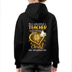 Christ Strengthens Her - Faith Teacher Gold Heart T-Shirt, Hoodie & More - grunx260804-0096