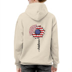 American Flag Flower Postal Worker Apparel - Patriotic T-Shirt, Hoodie & More - grunx260804-0149