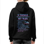 5 Things About My Man - Tow Truck Operator Funny T-Shirt, Hoodie & More - grunx260804-0009