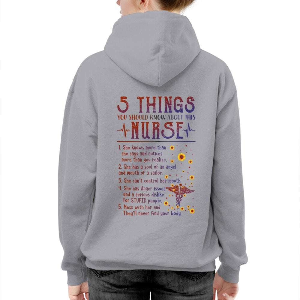 5 Things Nurse Warning Apparel - Funny Quote T-Shirt, Hoodie & More - grunx260804-0020