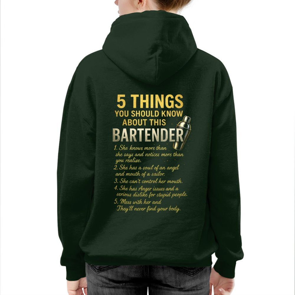 5 Things You Should Know About This Bartender - Funny Quote T-Shirt, Hoodie & More - grunx260804-0038