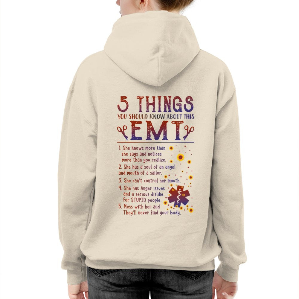 5 Things EMT Warning Apparel - Funny List T-Shirt, Hoodie & More - grunx260804-0019