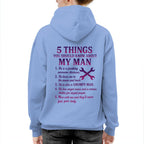 5 Things About My Mechanic Man Apparel - Funny Relationship T-Shirt, Hoodie & More - grunx260804-0012