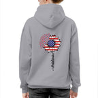 American Flag Flower Postal Worker Apparel - Patriotic T-Shirt, Hoodie & More - grunx260804-0149