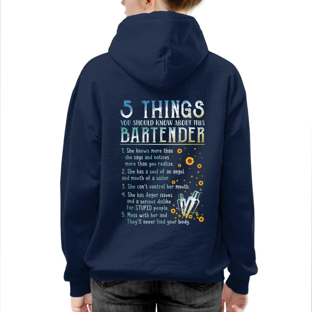 5 Things Bartender Apparel - Funny Bar Staff T-Shirt, Hoodie & More - grunx260804-0017
