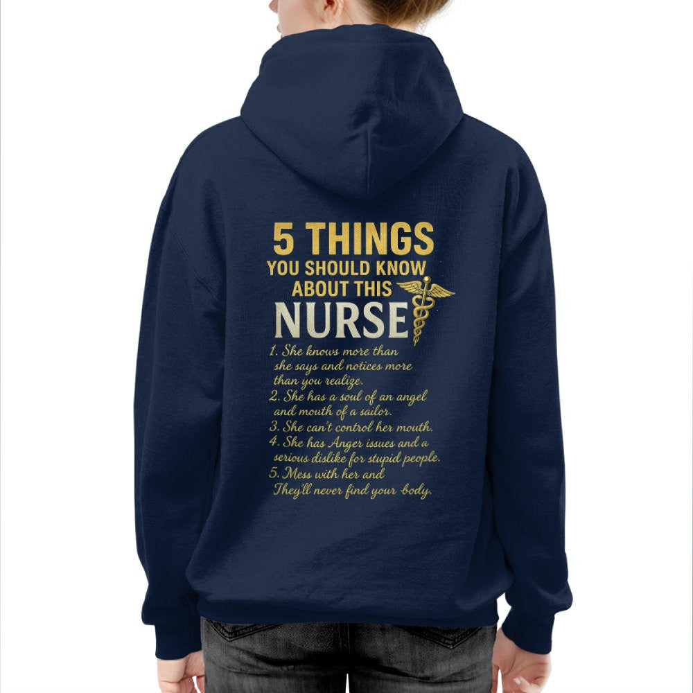 5 Things You Should Know About This Nurse - Funny Quote T-Shirt, Hoodie & More - grunx260804-0040