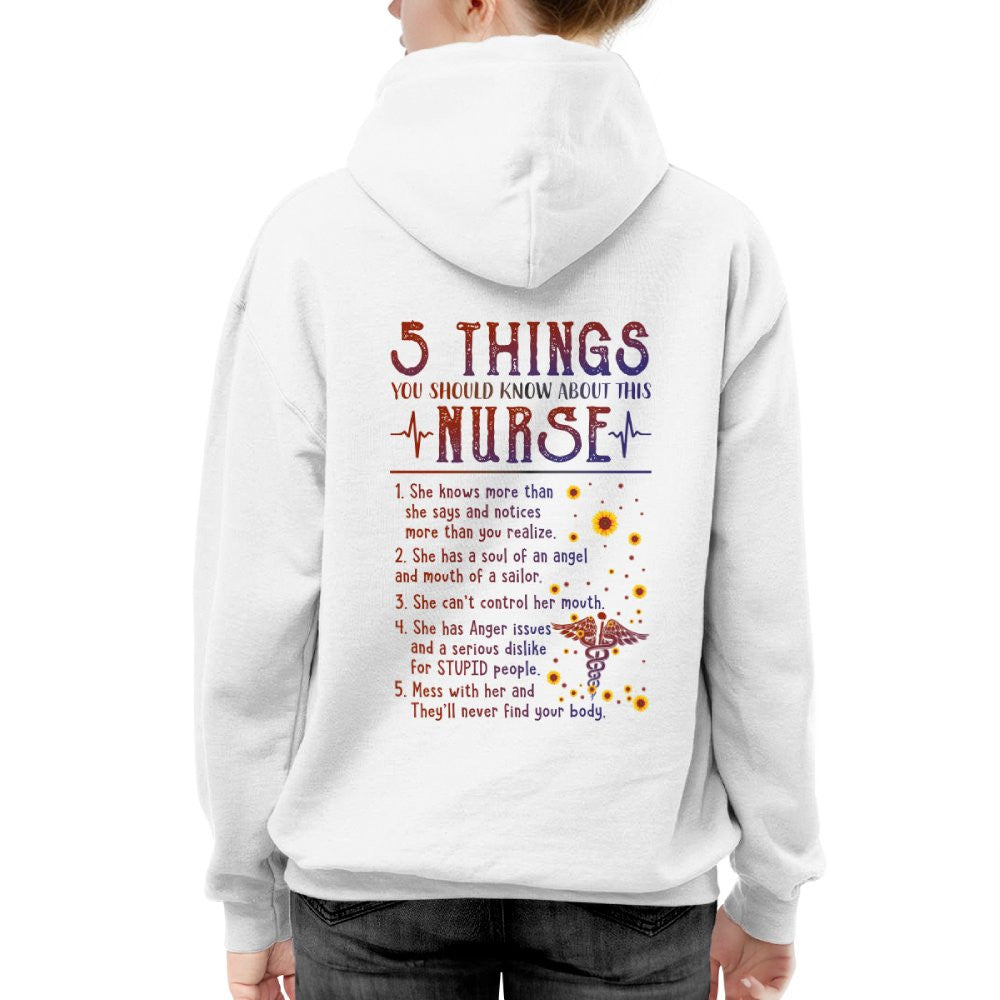 5 Things Nurse Warning Apparel - Funny Quote T-Shirt, Hoodie & More - grunx260804-0020
