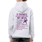 5 Things About My Carpenter Man Apparel - Funny Relationship T-Shirt, Hoodie & More - grunx260804-0001