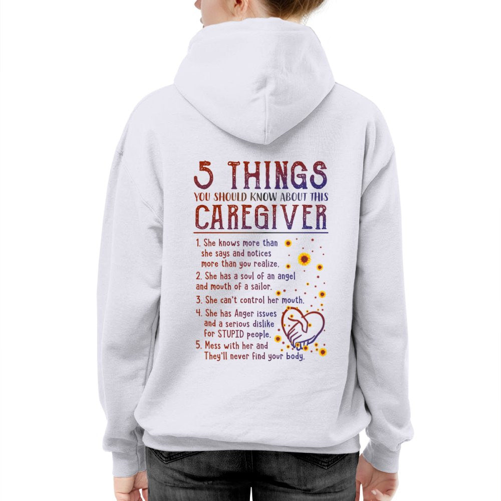 5 Things Caregiver Warning Apparel - Funny Quote T-Shirt, Hoodie & More - grunx260804-0018