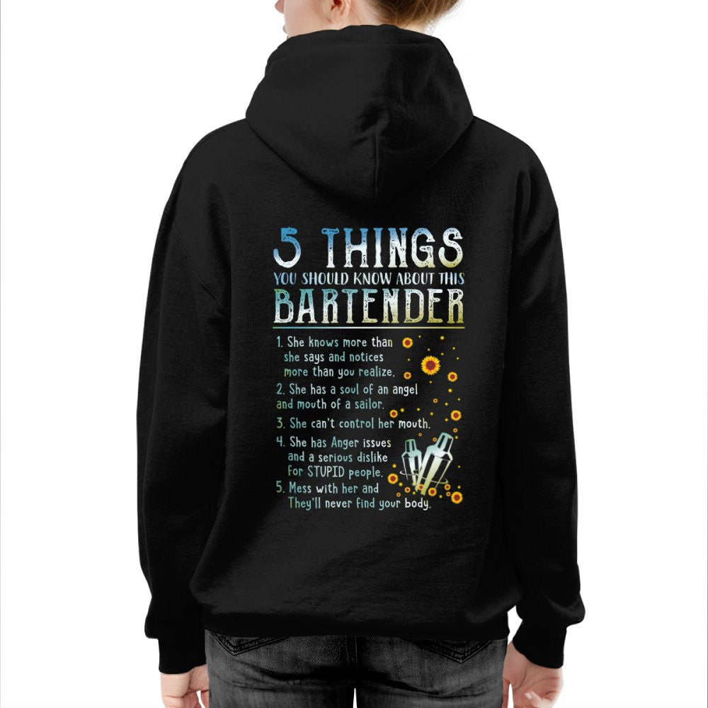 5 Things Bartender Apparel - Funny Bar Staff T-Shirt, Hoodie & More - grunx260804-0017