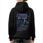 5 Things About My Man - Heavy Equipment Operator Funny T-Shirt, Hoodie & More - grunx260804-0005