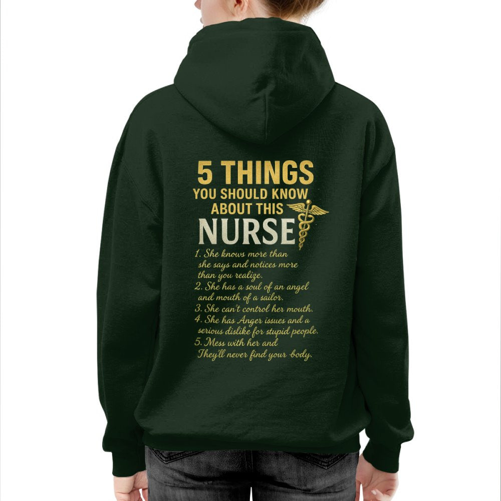 5 Things You Should Know About This Nurse - Funny Quote T-Shirt, Hoodie & More - grunx260804-0040