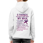 5 Things About My Carpenter Man Apparel - Funny Relationship T-Shirt, Hoodie & More - grunx260804-0001