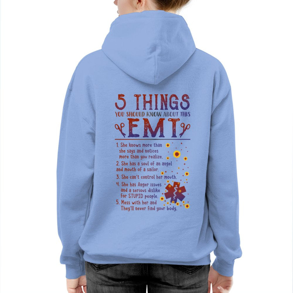 5 Things EMT Warning Apparel - Funny List T-Shirt, Hoodie & More - grunx260804-0019