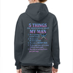 5 Things About My Man - Lineman Funny T-Shirt, Hoodie & More - grunx260804-0006