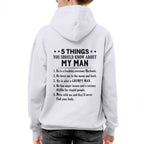 5 Things About My Mechanic Man Apparel - Funny Love Quote T-Shirt, Hoodie & More - grunx260804-0011