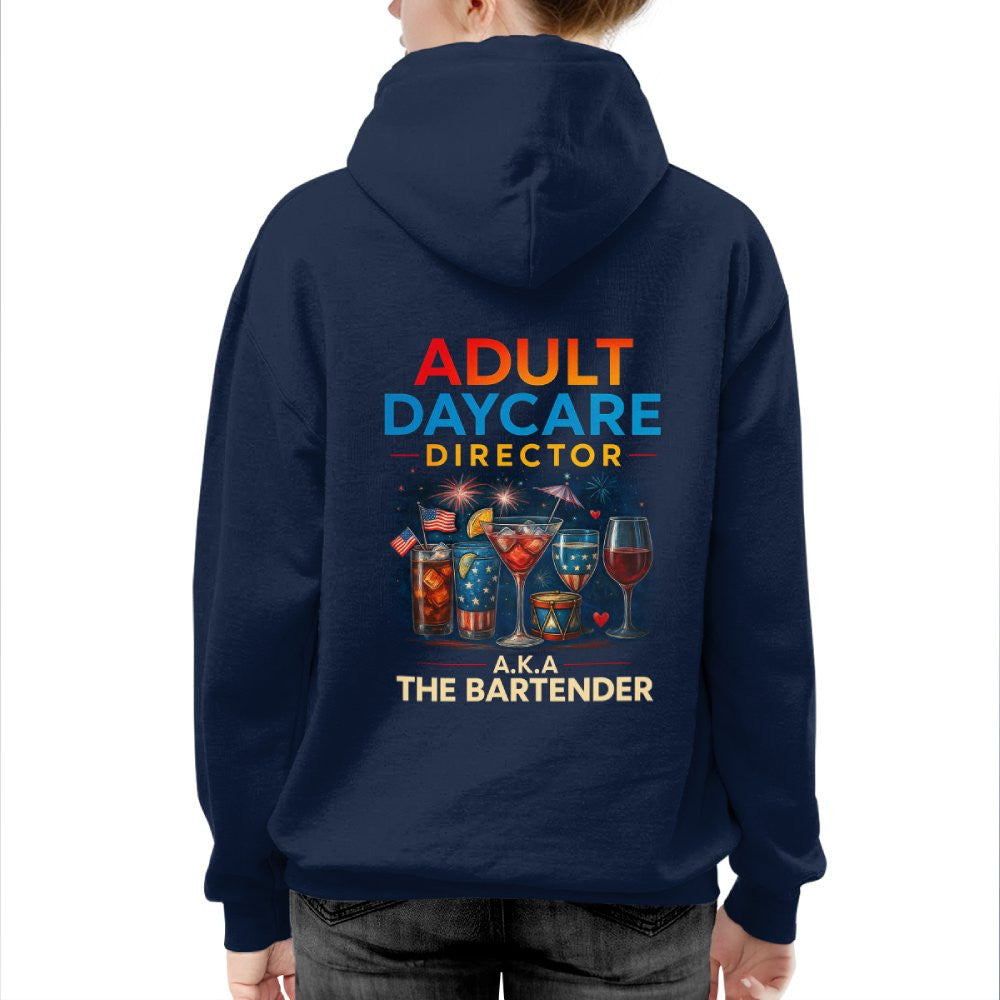 Adult Daycare Director Bartender Apparel - Funny T-Shirt, Hoodie & More - grunx260804-0076