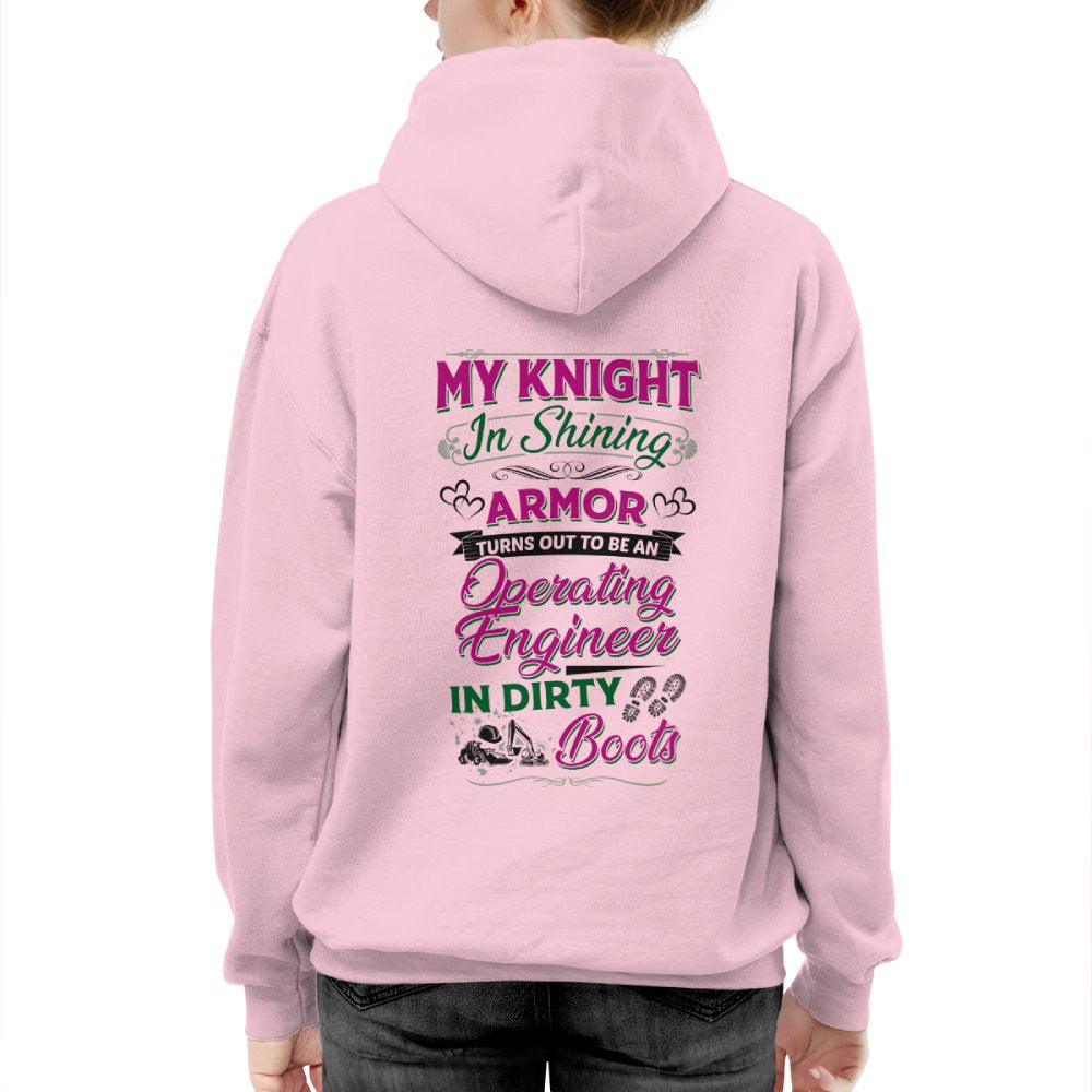 My Knight In Dirty Boots - Operating Engineer Love T-Shirt Hoodie & More - grunx260804-0202