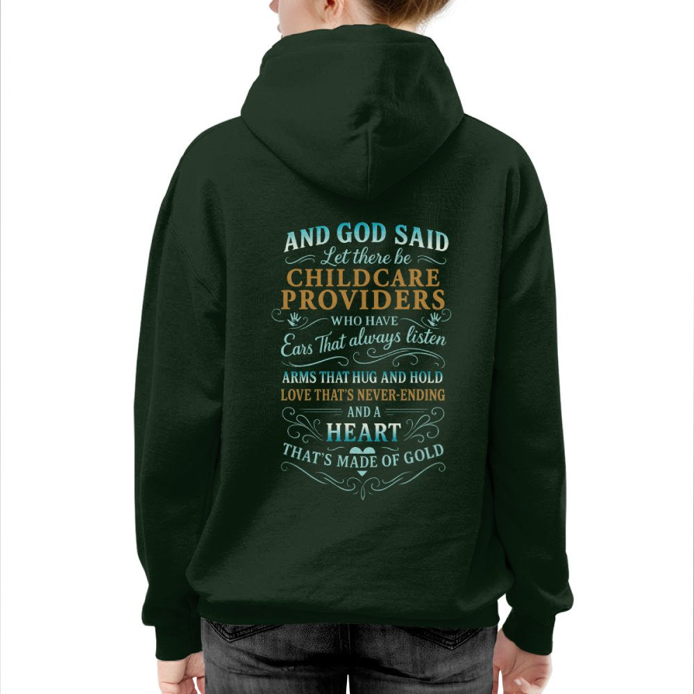 And God Said Childcare Providers Heart Made of Gold T-Shirt, Hoodie & More - grunx260804-0162