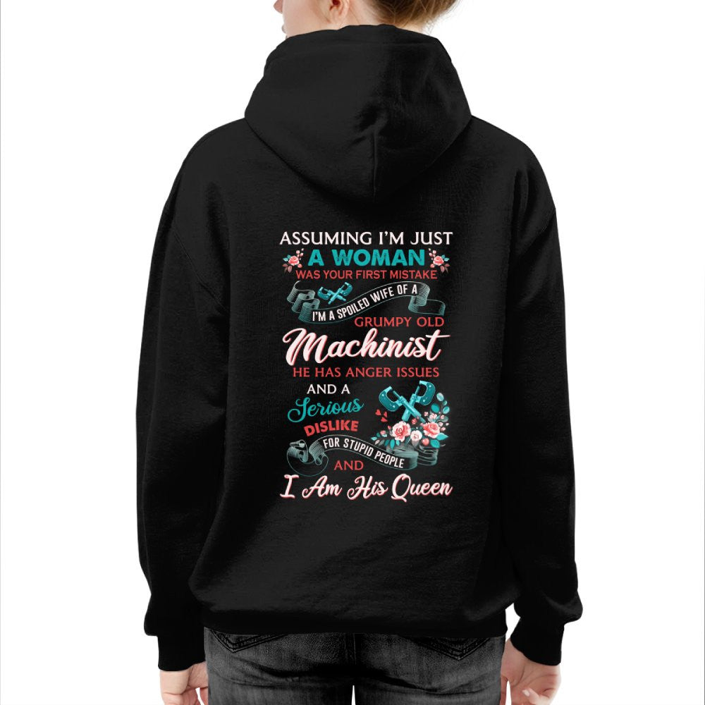 Assuming I'm Just A Woman - Machinist Queen Apparel T-Shirt, Hoodie & More - grunx260804-0213