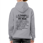 5 Things About My Mechanic Man Apparel - Funny Love Quote T-Shirt, Hoodie & More - grunx260804-0011