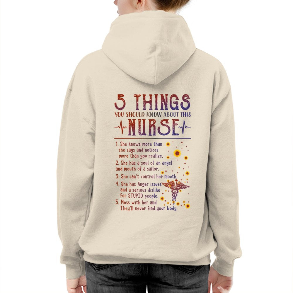 5 Things Nurse Warning Apparel - Funny Quote T-Shirt, Hoodie & More - grunx260804-0020