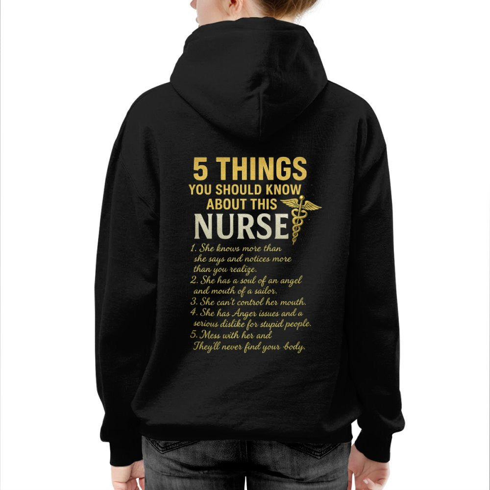 5 Things You Should Know About This Nurse - Funny Quote T-Shirt, Hoodie & More - grunx260804-0040
