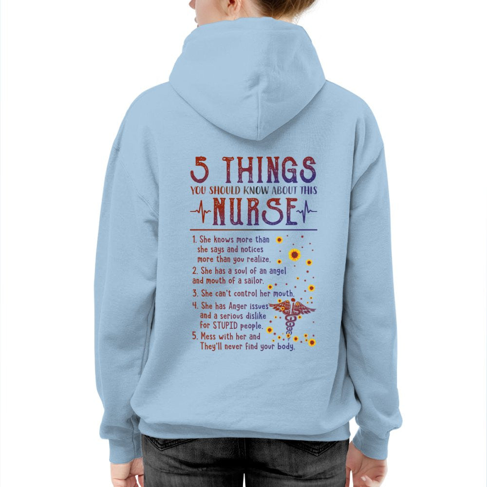5 Things Nurse Warning Apparel - Funny Quote T-Shirt, Hoodie & More - grunx260804-0020