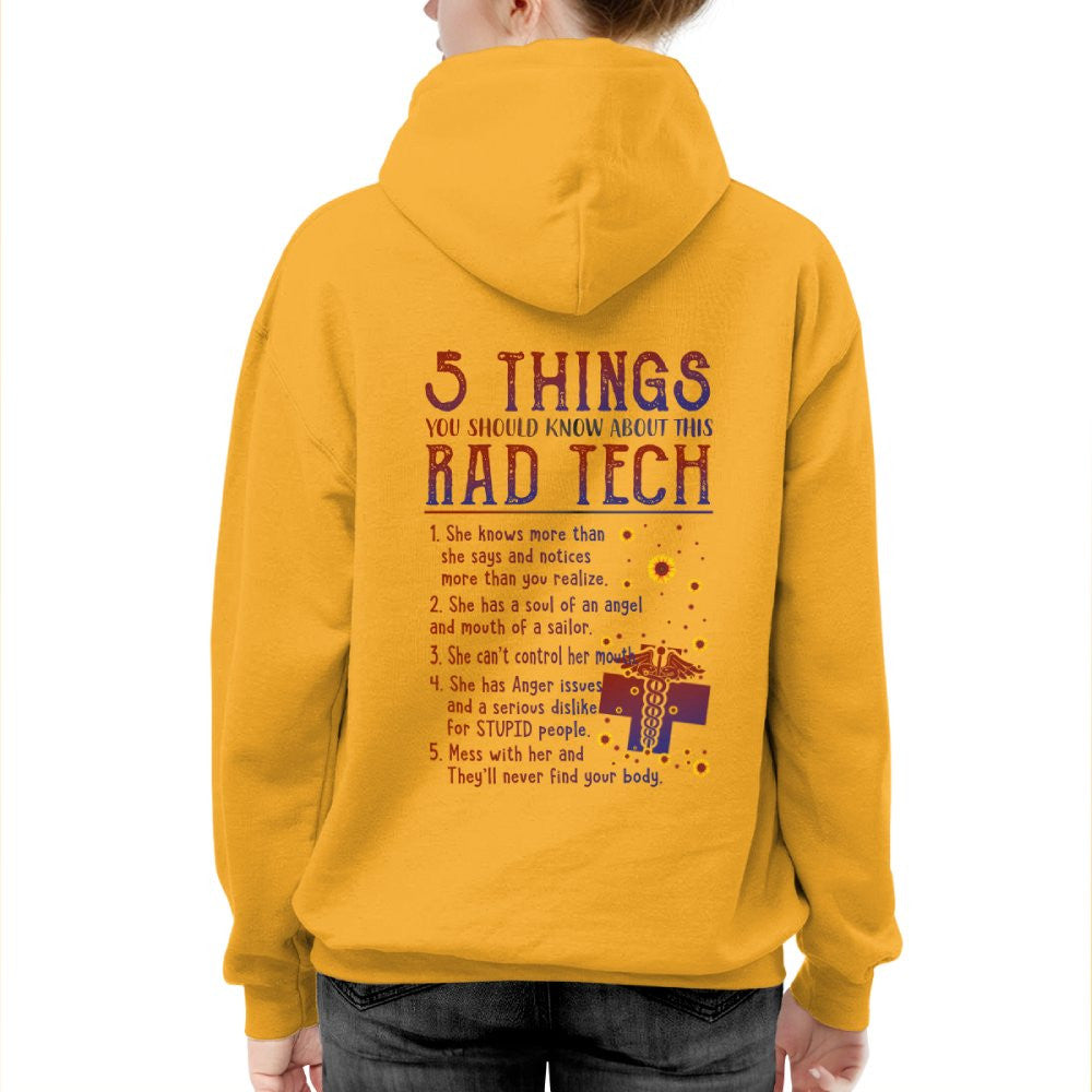Rad Tech Warning - 5 Things You Should Know Funny T-Shirt, Hoodie & More - grunx260804-0059