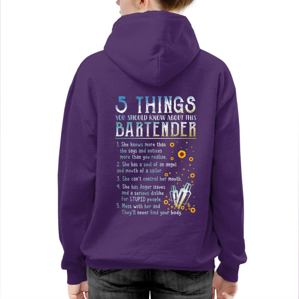 5 Things Bartender Apparel - Funny Bar Staff T-Shirt, Hoodie & More - grunx260804-0017