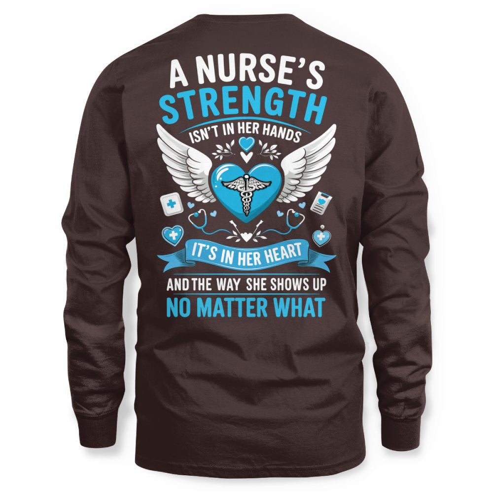 A Nurse's Strength Apparel - Heartfelt Nursing T-Shirt, Hoodie & More - grunx260804-0064