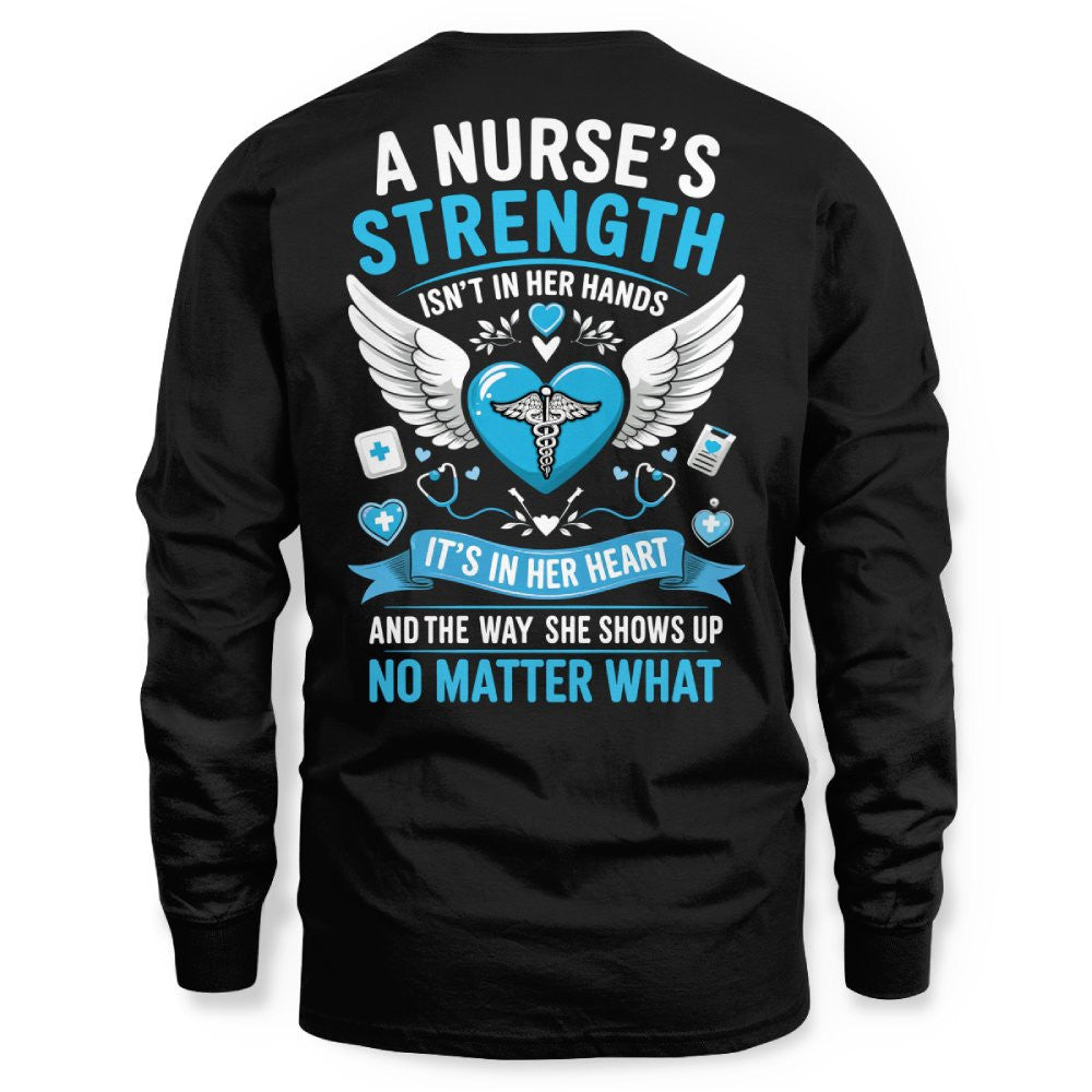 A Nurse's Strength Apparel - Heartfelt Nursing T-Shirt, Hoodie & More - grunx260804-0064