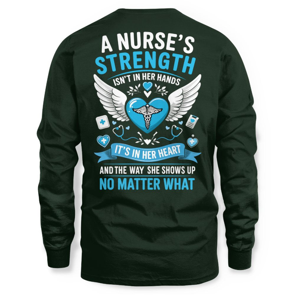 A Nurse's Strength Apparel - Heartfelt Nursing T-Shirt, Hoodie & More - grunx260804-0064