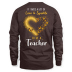 Love And Sparkle - Glitter Heart Teacher Quote T-Shirt, Hoodie & More - grunx260804-0170