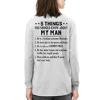 5 Things About My Mechanic Man Apparel - Funny Love Quote T-Shirt, Hoodie & More - grunx260804-0011