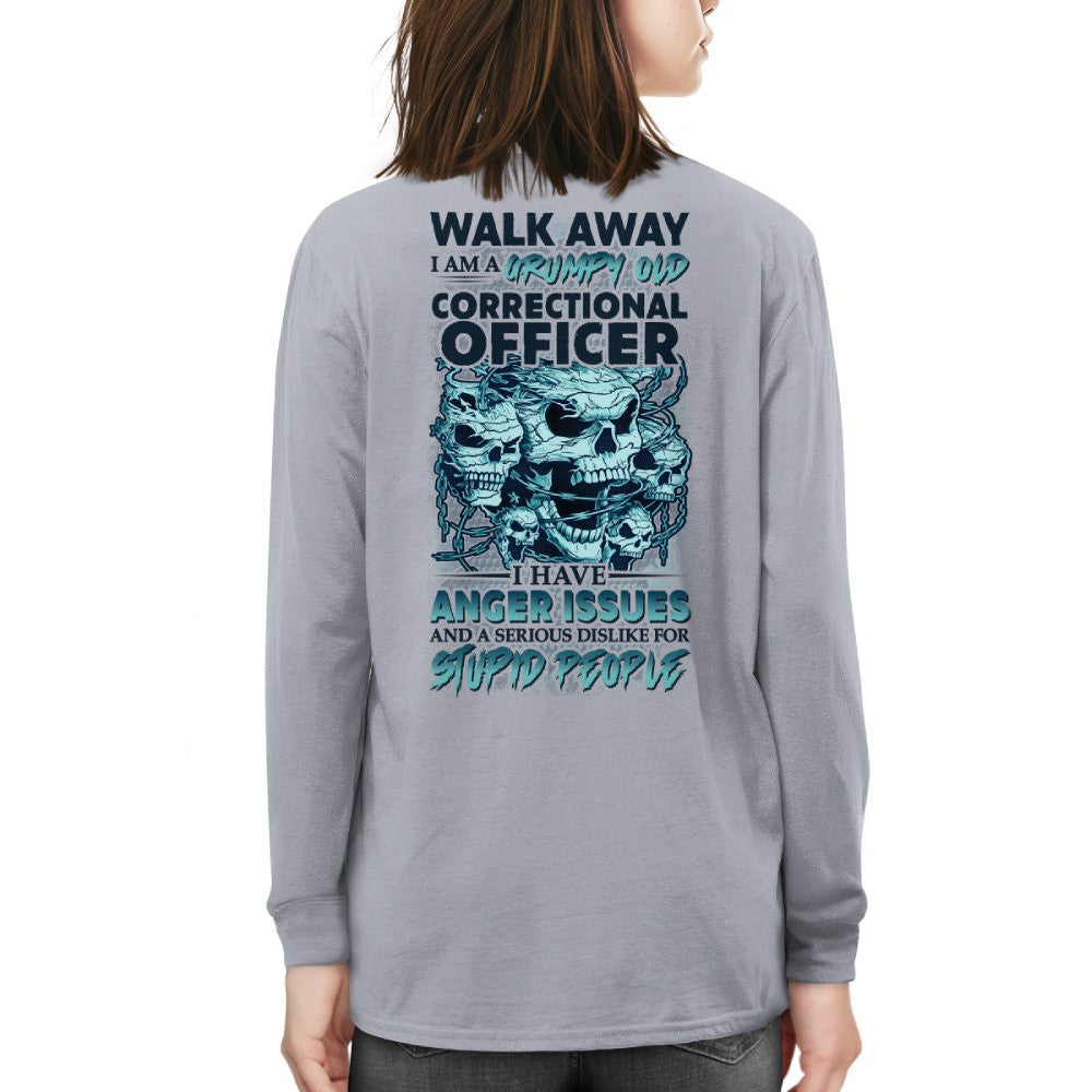 Anger Issues - Grumpy Correctional Officer Skull T-Shirt, Hoodie & More - grunx260804-0182