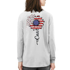 American Flag Flower CNA Apparel - Patriotic Heartbeat T-Shirt, Hoodie & More - grunx260804-0147