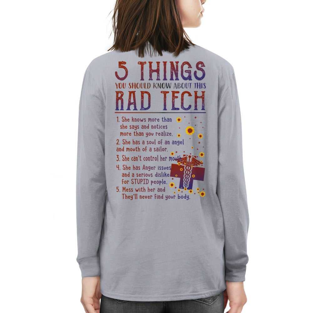 Rad Tech Warning - 5 Things You Should Know Funny T-Shirt, Hoodie & More - grunx260804-0059