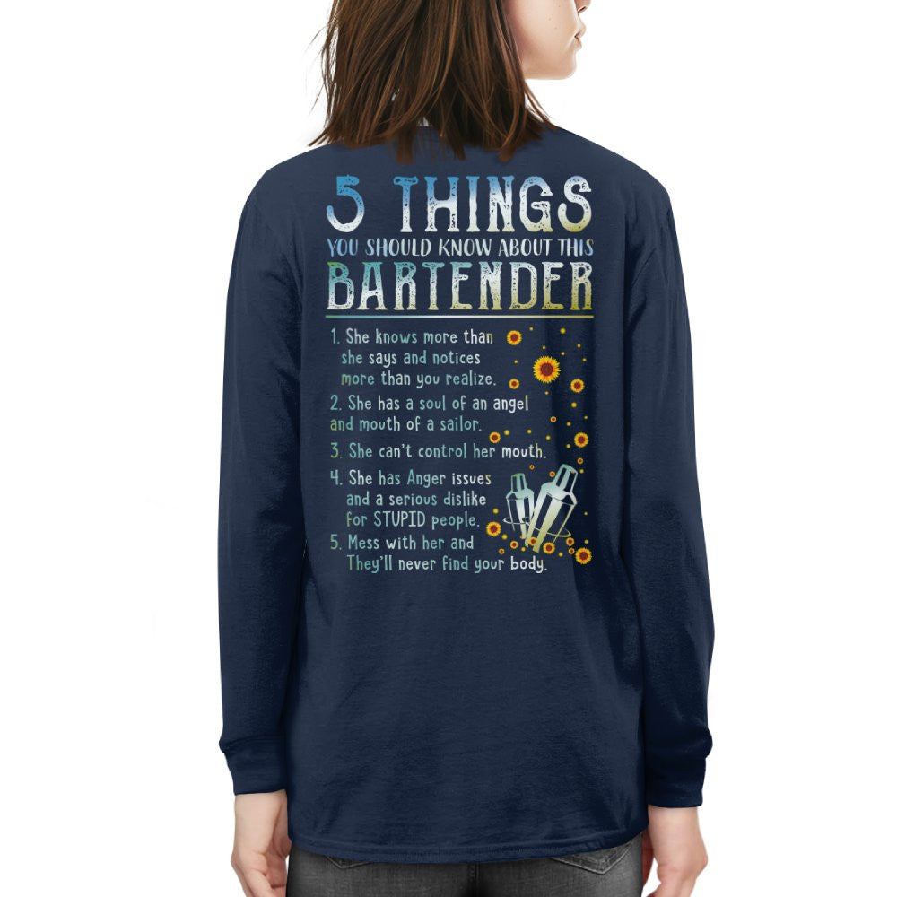5 Things Bartender Apparel - Funny Bar Staff T-Shirt, Hoodie & More - grunx260804-0017