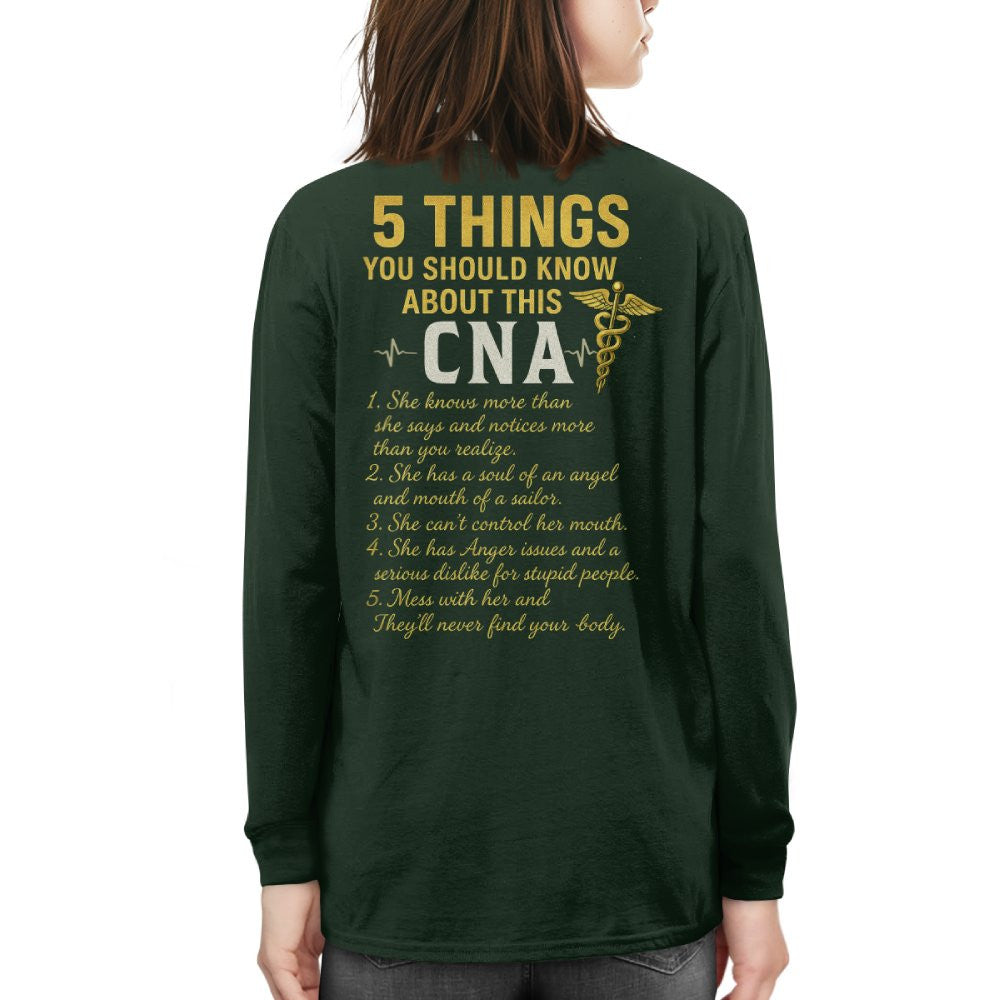 5 Things You Should Know About This CNA - Funny Quote T-Shirt, Hoodie & More - grunx260804-0039