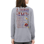 5 Things EMT Warning Apparel - Funny List T-Shirt, Hoodie & More - grunx260804-0019