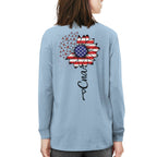 American Flag Flower CNA Apparel - Patriotic Heartbeat T-Shirt, Hoodie & More - grunx260804-0147