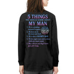 5 Things You Should Know About My Man - Firefighter Funny T-Shirt Hoodie & More - grunx260804-0027