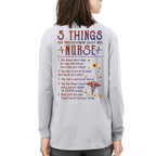5 Things Nurse Warning Apparel - Funny Quote T-Shirt, Hoodie & More - grunx260804-0020