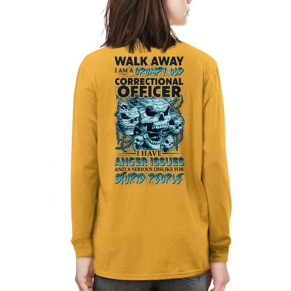 Anger Issues - Grumpy Correctional Officer Skull T-Shirt, Hoodie & More - grunx260804-0182