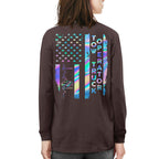 American Flag Holographic - Tow Truck Operator Pride T-Shirt Hoodie & More - grunx260804-0150