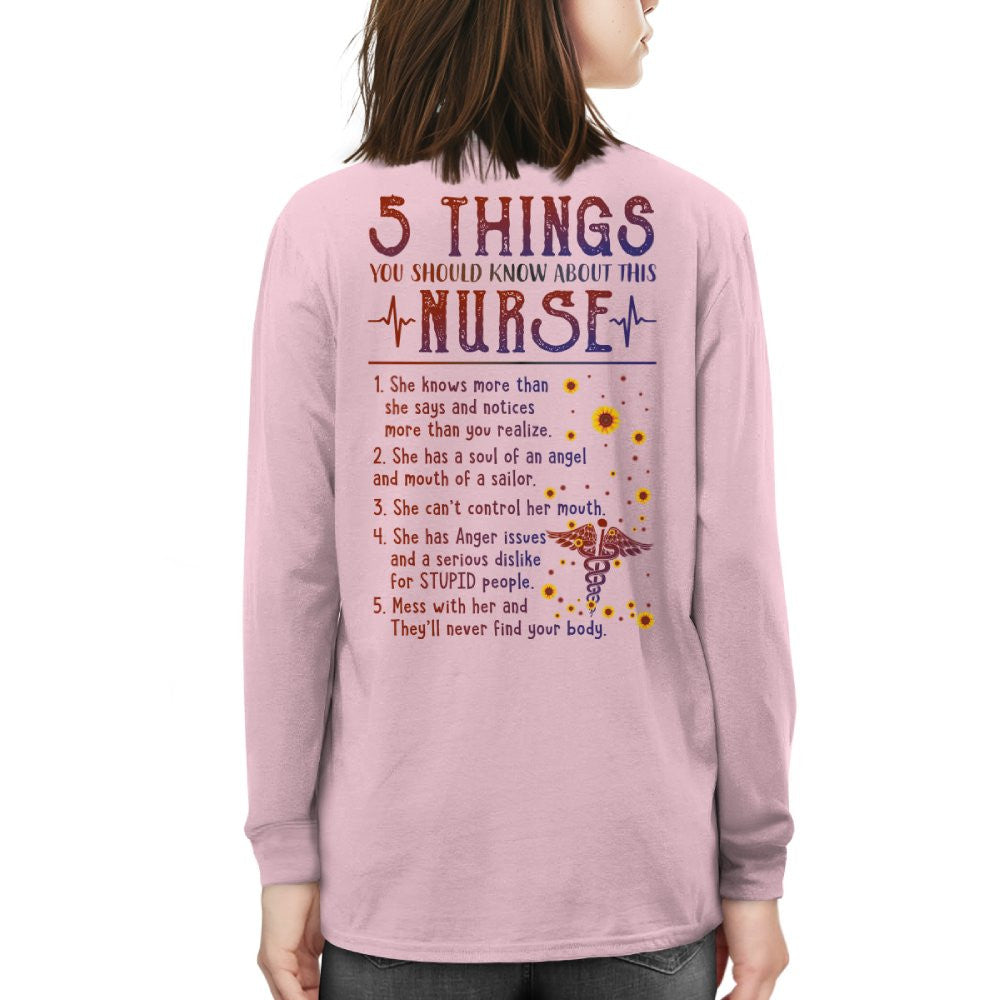 5 Things Nurse Warning Apparel - Funny Quote T-Shirt, Hoodie & More - grunx260804-0020