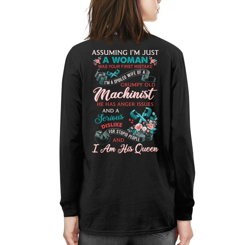 Assuming I'm Just A Woman - Machinist Queen Apparel T-Shirt, Hoodie & More - grunx260804-0213