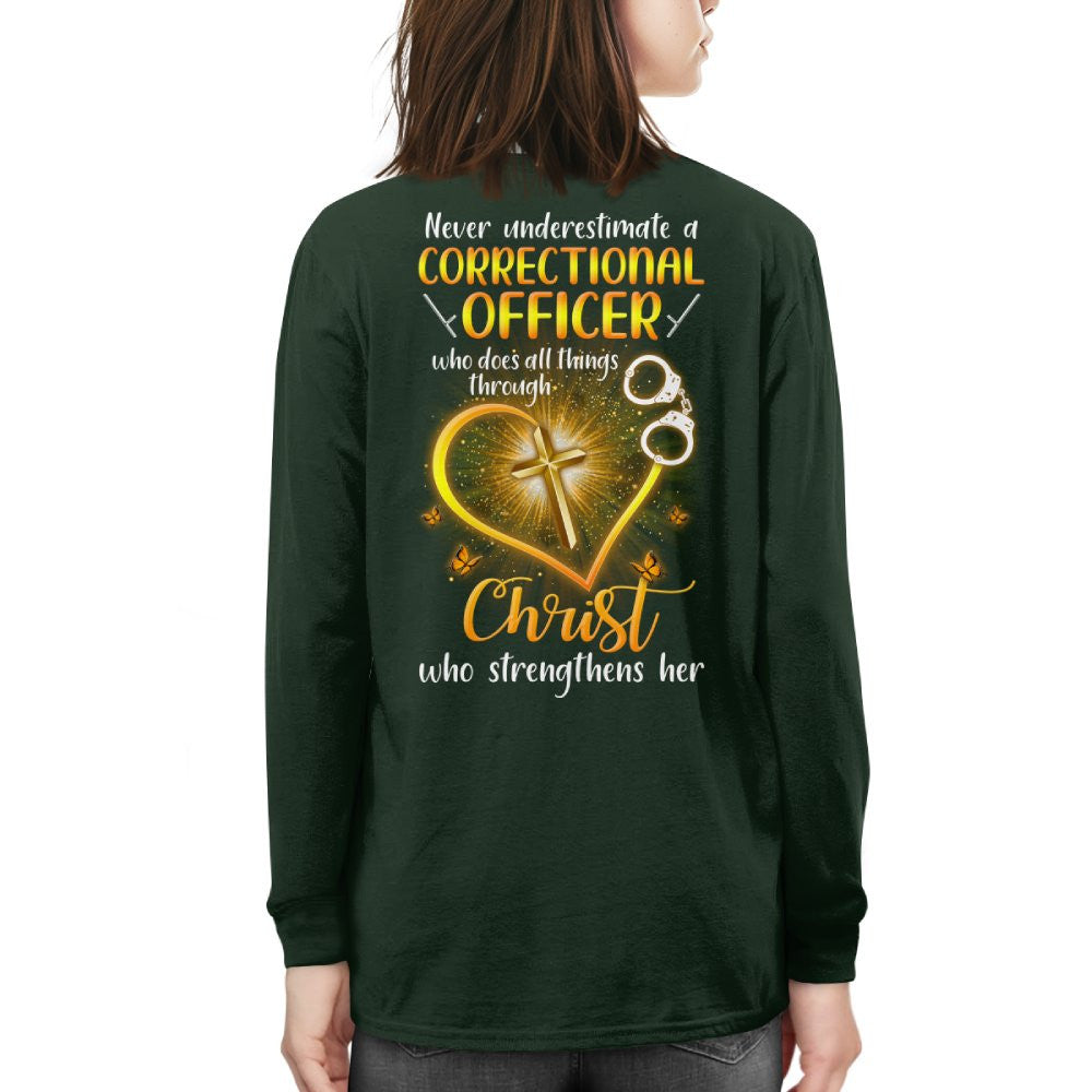 Faith & Strength - Correctional Officer Christ Quote T-Shirt, Hoodie & More - grunx260804-0094