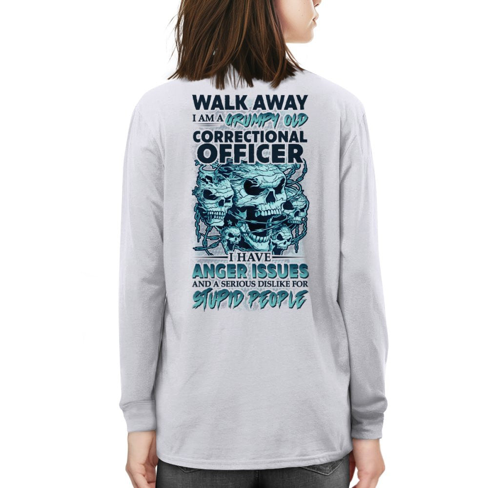 Anger Issues - Grumpy Correctional Officer Skull T-Shirt, Hoodie & More - grunx260804-0182